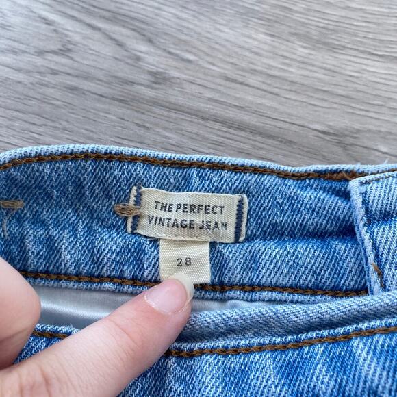 MADEWELL Perfect Vintage Jeans High-Rise Jeans Ainsdale Wash Size 28 Distressed - Picture 8 of 10
